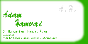 adam hamvai business card